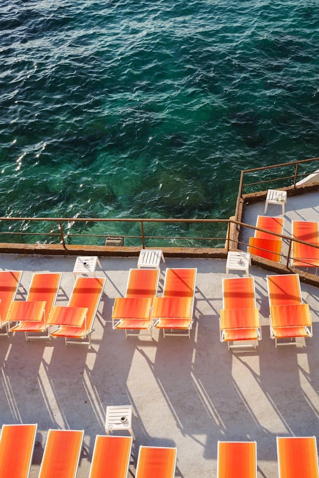 Beach chairs in Marseille
